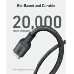 ⁦Anker USB-C to USB-C Cable 240W -Bio-Braided -3ft -Black -A80F5H11⁩ - الصورة ⁦3⁩
