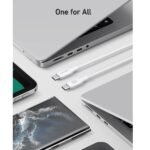 ⁦Anker 544 USB-C to USB-C Cable 140W -Bio-Based -6ft -White -A80F2H21⁩ - الصورة ⁦4⁩