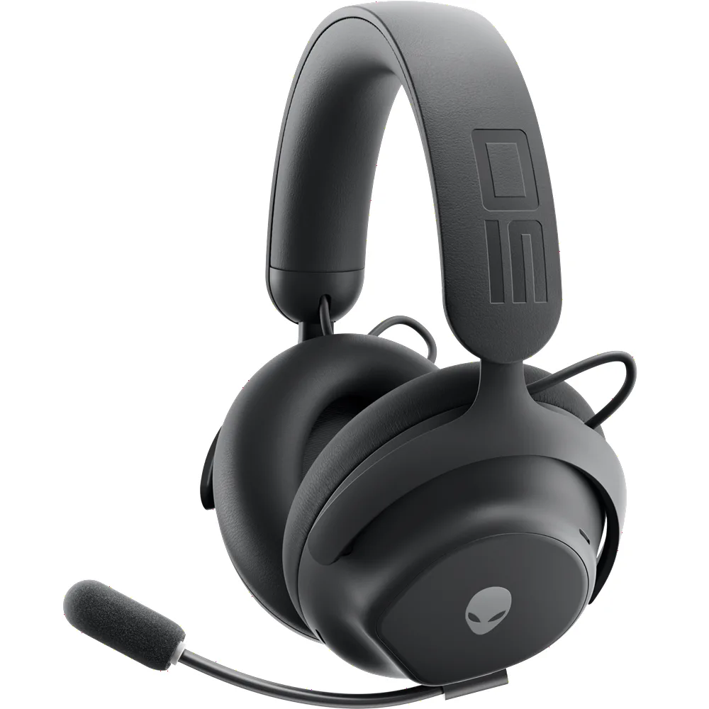 545-BBFS Alienware Pro Wireless Gaming Headset Dual Mic AI ANC (Active Noise Cancellation) – Dark Side of the Moon - الصورة 1