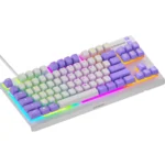 ⁦SteelSeries 64951 Apex 3 TKL Amethyst Gaming Keyboard – Tenkeyless, Whisper-Quiet Switches⁩ - الصورة ⁦3⁩
