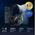 ⁦SteelSeries 61775 Arctis Nova 3 Wireless Gaming Headset – Black, PC, PS5, Multi-Platform⁩ - الصورة ⁦4⁩