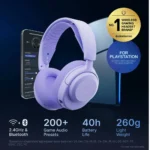 ⁦SteelSeries 61778 Arctis Nova 3 Wireless Gaming Headset – Lavender, PC, PS5, Multi-Platform⁩ - الصورة ⁦5⁩