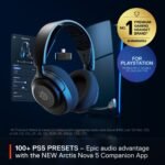 ⁦SteelSeries 61671 Arctis Nova 5 Wireless Gaming Headset – White, PC, PS5, PS4⁩ - الصورة ⁦5⁩