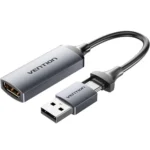 Vention ACWHA Video Capture Card Adapter, HDMI to USB-A / USB-C, FHD@60Hz, 1m