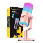 Maono DM30RGB Programmable USB Condenser Gaming Microphone – Pink
