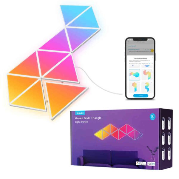 جوفي ألواح إضاءة Glide ثلاثية الزوايا 10 قطع - H6067