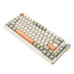 ⁦Ajazz AK820 MAX Plus Fly Fish Switch Wireless Gaming Keyboard, Grey-Cream-Orange, Tri-Mode⁩ - الصورة ⁦2⁩