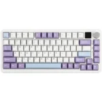 Ajazz AK820 MAX Maillard Switch Wireless Gaming Keyboard, Purple-White-Blue, Tri-Mode with Screen