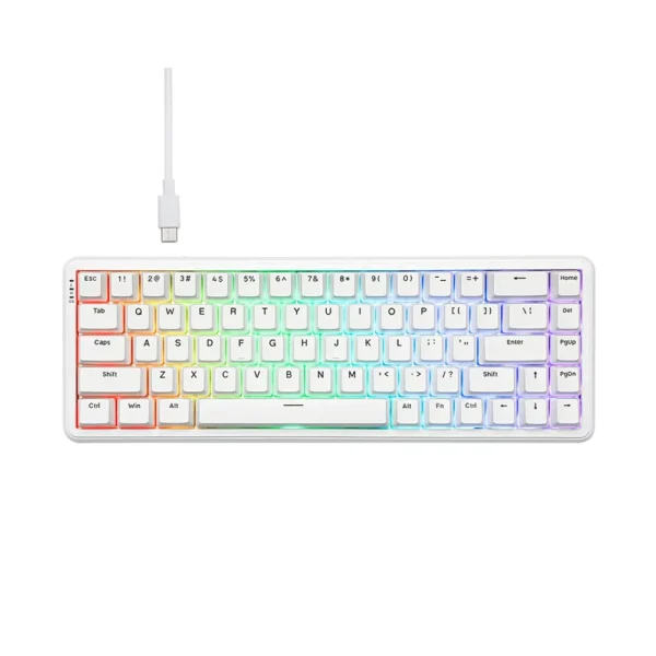 Ajazz AK680 Max  Wired Magnetic Switch Gaming Keyboard, White