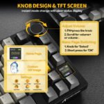 ⁦لوحة مفاتيح ميكانيكية ATTACK SHARK X820 Ultra Tri-Mode 75% Gasket - Star Black Moon Light + Shark Switch⁩ - الصورة ⁦5⁩