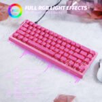 ⁦لوحة مفاتيح ATTACK SHARK X68 السلكية 60% HE Rapid Trigger بسرعة 8KHz (مفاتيح مغناطيسية) - Pink Contours Pattern Shine⁩ - الصورة ⁦3⁩