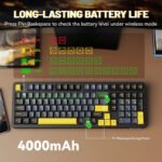 ⁦لوحة مفاتيح ميكانيكية ATTACK SHARK X98 ثلاثية الوضع 102 مفتاح - Star Black⁩ - الصورة ⁦5⁩