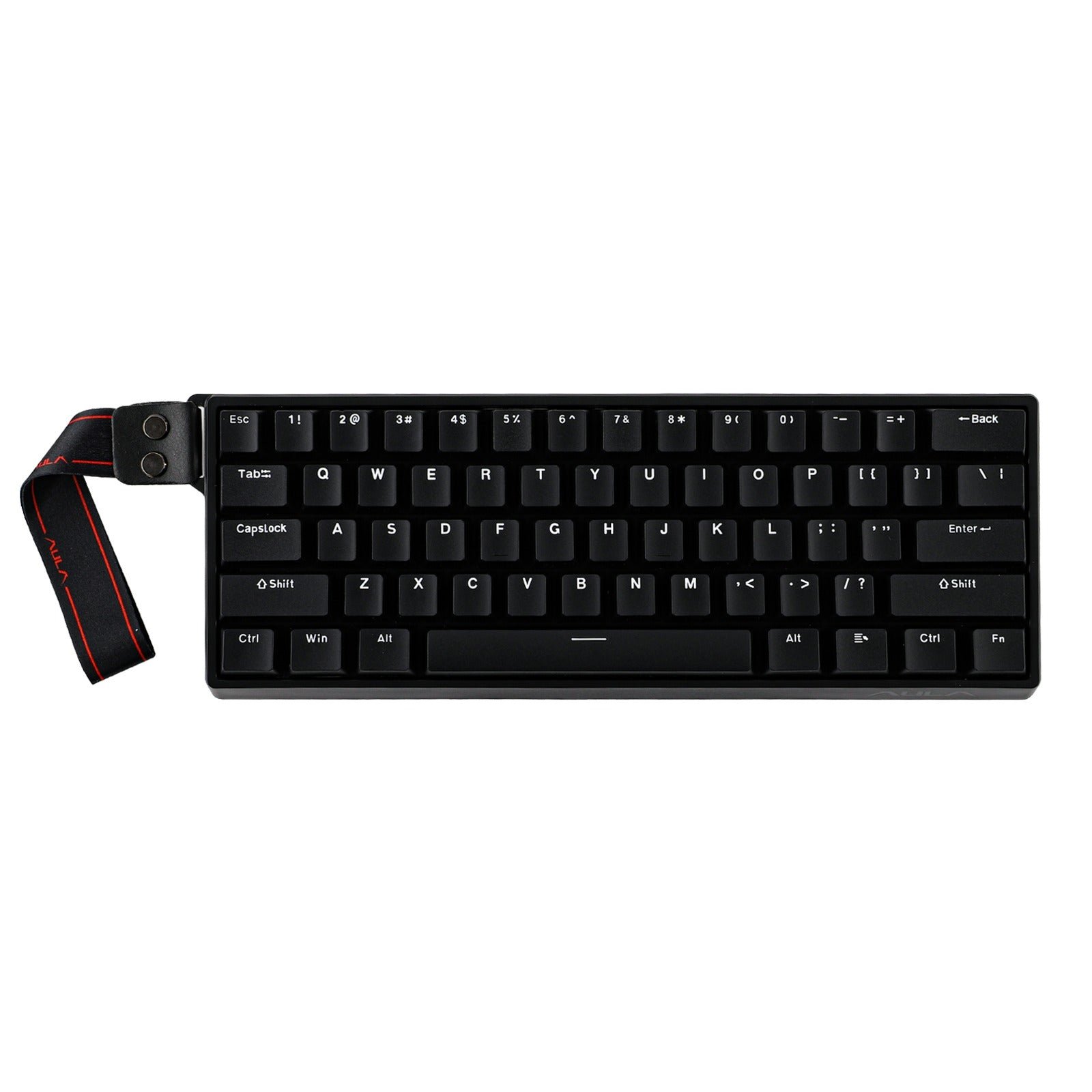 6eb62777468fb5c8be073c8b932345bc لوحة مفاتيح الألعاب AULA WIN60HE – سلكية – 61 مفتاح – RGB بنسبة 65% – تصميم Gasket – مفاتيح مغناطيسية Greywood – أسود - الصورة 1