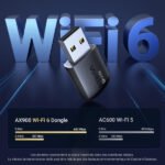 ⁦محول UGREEN AX900 USB WiFi 6 ثنائي النطاق 5GHz و 2.4GHz (CM762 – 35264)⁩ - الصورة ⁦5⁩
