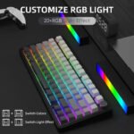 ⁦لوحة مفاتيح ميكانيكية ATTACK SHARK X85 بتصميم 75% مع اتصال Tri-Mode وتركيب Gasket-Mounted - Gradient Black White Jade Switch⁩ - الصورة ⁦6⁩