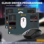 ⁦ATTACK SHARK G3Pro Tri-Mode Wireless Gaming Mouse with Charge Dock with Charge Dock 25000 DPI - Black⁩ - الصورة ⁦4⁩