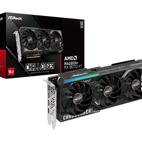 أز روك كرت شاشة اي ام دي راديون RX 9070 XT سعة 16GB - اسود