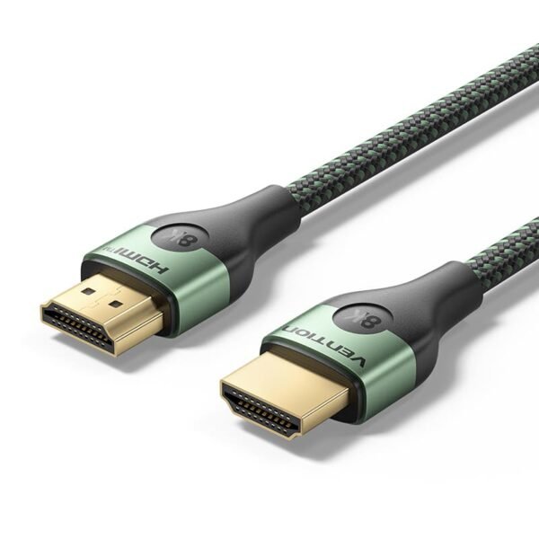 فينتيون كيبل اتش دي ام آي فائق النحافة بدقة ٨ كي، بطول ٢ متر، بتغليف قماش مجدول وهيكل من سبائك الألمنيوم