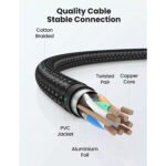 ⁦UGreen CAT8 Ethernet Network Cable – 5m High-Speed 40Gbps 2000Mhz Shielded Round Braided – Modular Plugs⁩ - الصورة ⁦5⁩