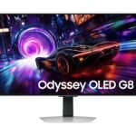 شاشة سامسونج أوديسي G8 LS27FG810SMXUE قيمنق مسطحة 27 بوصة، دقة UHD 4K (3840x2160)، معدل تحديث 240Hz، زمن استجابة 0.03ms، منفذ HDMI 2.1، تقنية AMD FreeSync Premium Pro