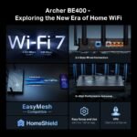 ⁦TP-Link Archer BE400 BE6500 Dual-Band Wi-Fi 7 Router, 2.5G⁩ - الصورة ⁦4⁩
