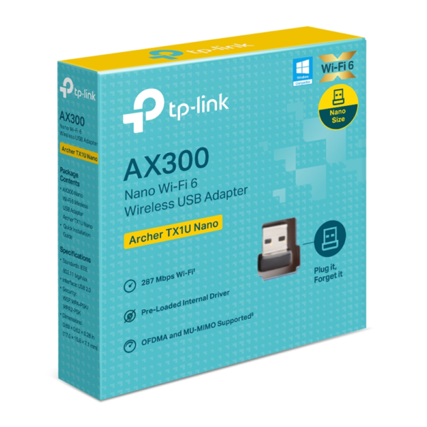 TP-Link TX1U AX300 Nano WiFi 6 USB Adapter