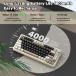⁦لوحة مفاتيح ميكانيكية ATTACK SHARK X85PRO بنظام Tri-mode مع هيكل Gasket - 75%⁩ - الصورة ⁦3⁩