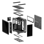 ⁦ASUS TUF Gaming GT502 Horizon ARGB ATX Mid Tower Gaming PC Case 4-fans – Black⁩ - الصورة ⁦8⁩