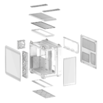 ⁦ASUS TUF Gaming GT502 Horizon ARGB ATX Mid Tower Gaming PC Case 4-fans – White⁩ - الصورة ⁦2⁩
