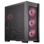 ⁦ASUS TUF Gaming GT302 ARGB Tempered Glass Mid Tower PC Case – Black, 4-Fans⁩ - الصورة ⁦2⁩