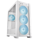 ASUS TUF Gaming GT302 ARGB Tempered Glass Mid Tower PC Case – White, 4-Fans