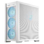 ⁦ASUS TUF Gaming GT302 ARGB Tempered Glass Mid Tower PC Case – White, 4-Fans⁩ - الصورة ⁦3⁩