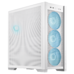 ⁦ASUS TUF Gaming GT302 ARGB Tempered Glass Mid Tower PC Case – White, 4-Fans⁩ - الصورة ⁦2⁩