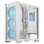 ⁦ASUS TUF Gaming GT302 ARGB Tempered Glass Mid Tower PC Case – White, 4-Fans⁩ - الصورة ⁦7⁩