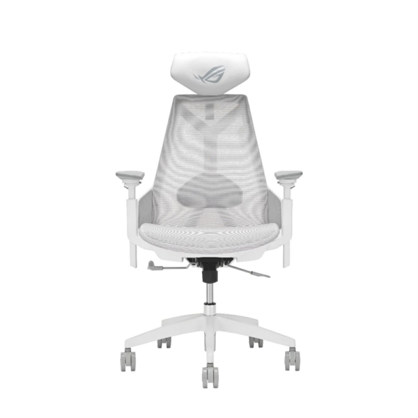 ASUS SL400C ROG Destrier Core Ergo Gaming Chair – Futuristic Cyborg Aesthetic (White)