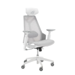 ⁦ASUS SL400C ROG Destrier Core Ergo Gaming Chair – Futuristic Cyborg Aesthetic (White)⁩ - الصورة ⁦3⁩