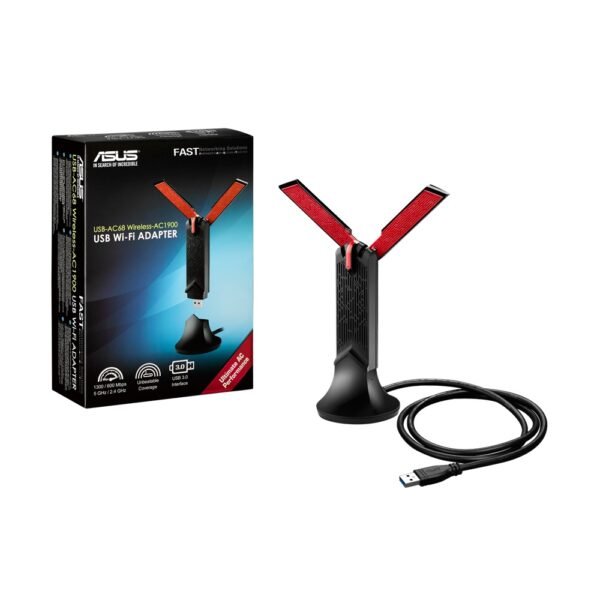 ASUS USB AC68 AC1900 Dual Band WiFi Adapter