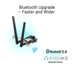⁦ASUS PCE-BE6500 WiFi 7 Tri-Band PCI-E Bluetooth 5.4 6GHz Adapter⁩ - الصورة ⁦4⁩