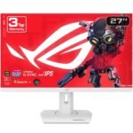 ASUS 27″ ROG Strix XG27UCG-W Dual mode 4K 160Hz, FHD 320Hz, 1ms Fast IPS HDR400 USB-C HDMI 2.1 Gaming Monitor, White
