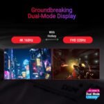 ⁦ASUS 27″ ROG Strix XG27UCG-W Dual mode 4K 160Hz, FHD 320Hz, 1ms Fast IPS HDR400 USB-C HDMI 2.1 Gaming Monitor, White⁩ - الصورة ⁦7⁩