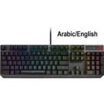ASUS XA05 ROG Strix Scope RX Optical Mechanical RGB Gaming Keyboard, Arabic/English