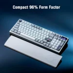 ⁦ASUS M901 ROG Azoth 96 HE Wireless Analog Gaming Keyboard, White, Magnetic Switch – Arabic/English⁩ - الصورة ⁦2⁩