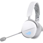 ⁦ASUS A501 ROG Pelta Tri-mode RGB Wireless SpeedNova Gaming Headset, White – 50mm Driver, 309g – Fabric Ear Cushions⁩ - الصورة ⁦2⁩