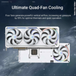 ⁦ASUS 32GB ROG Astral GeForce RTX 5090 WHITE OC Edition VGA Graphic Card⁩ - الصورة ⁦2⁩