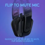 ⁦Logitech G335 Wired Gaming Headset – Black – 3.5mm (Flip to Mute Mic}⁩ - الصورة ⁦2⁩