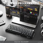 ⁦لوحة مفاتيح ميكانيكية لاسلكية ATTACK SHARK X66 60% مع أغطية مفاتيح PBT مطبوعة جانبيًا - Gradient Black Moon Light⁩ - الصورة ⁦5⁩