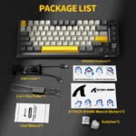 ⁦لوحة مفاتيح ميكانيكية ATTACK SHARK X820 Ultra Tri-Mode 75% Gasket - Star Black Moon Light + Shark Switch⁩ - الصورة ⁦8⁩