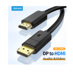 ⁦Jasoz A121 DisplayPort to HDMI Cable 4K 30Hz, 3m⁩ - الصورة ⁦2⁩