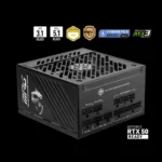 ⁦MSI 1250W PSU MPG A1250GS PCIE5 ATX 3.1 PCIe 5.1 Power Supply⁩ - الصورة ⁦2⁩