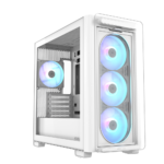 ASUS A23 PLUS micro-ATX PC Case – White, 4 Fans